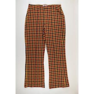 Dark Academia Plaid Pull On Pants Checkered Flare Medium Philosophy